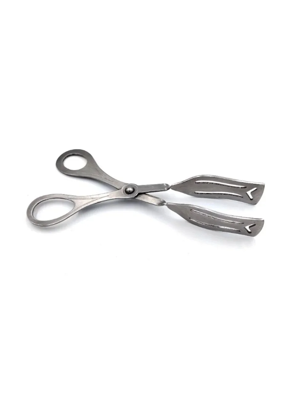 Vintage Stainless Steel Scissor Serving Tongs Pastry Cake Buffet Kitchen Tool